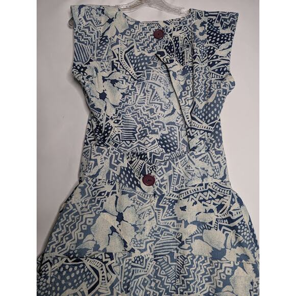 ASHLEE California Tropical Tiki Hawaiian Open back dress size 8 coconutgirl - Picture 9 of 11